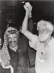 With Arafat on his first day in Gaza, 1994